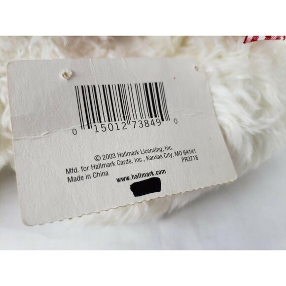 Hallmark From My Heart Bear 14 in Plush Valentines Day White Red Zippered Heart - Picture 7 of 8